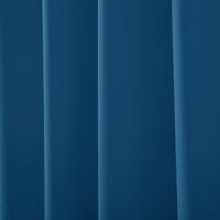 2 Pcs Blue-Silver Blackout Gold Faux Silk Room Darkening Door Curtains, 7 Ft