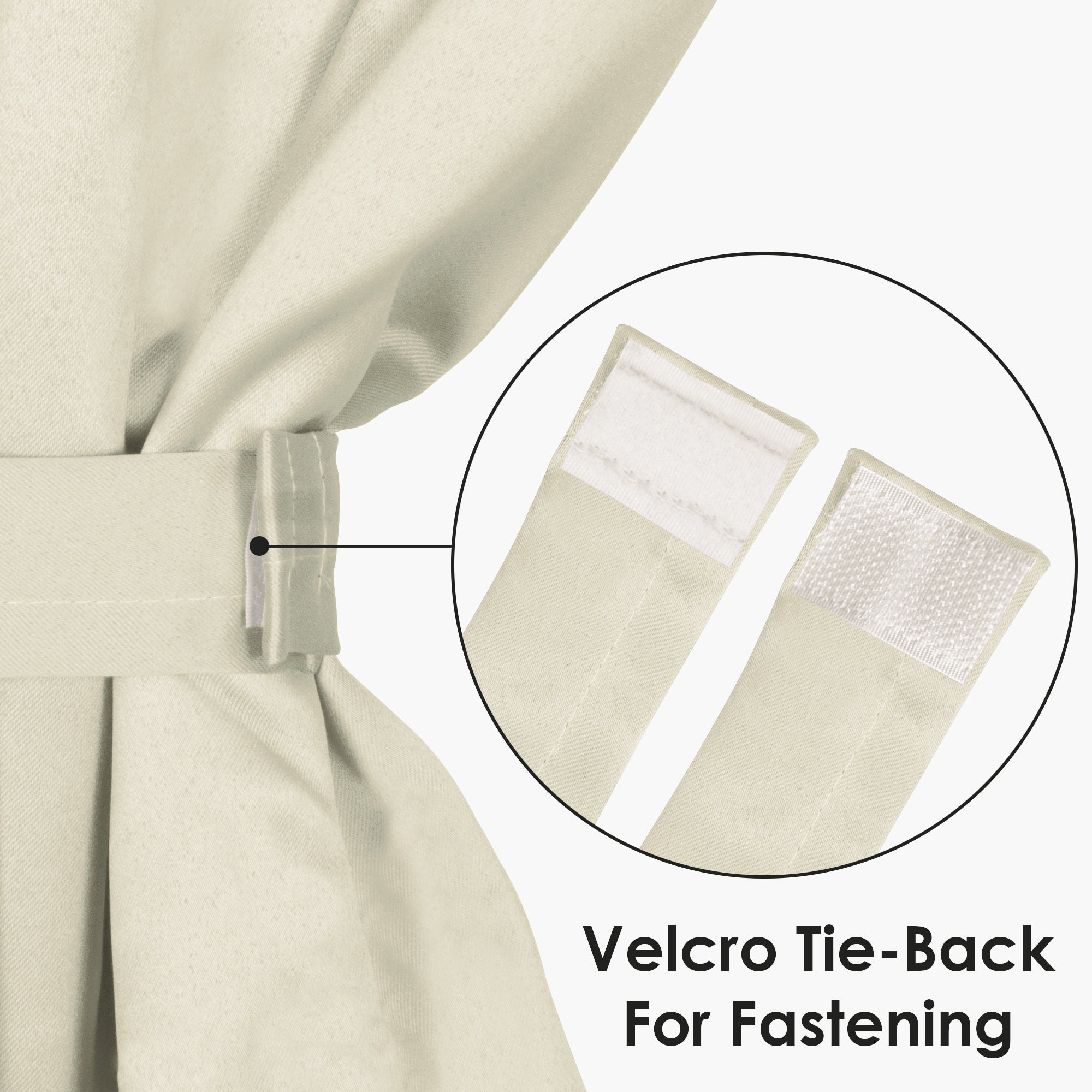 2 Pcs Beige Blackout Faux Silk Room Darkening Window/Door/Semi Long Door/Long Door Curtains