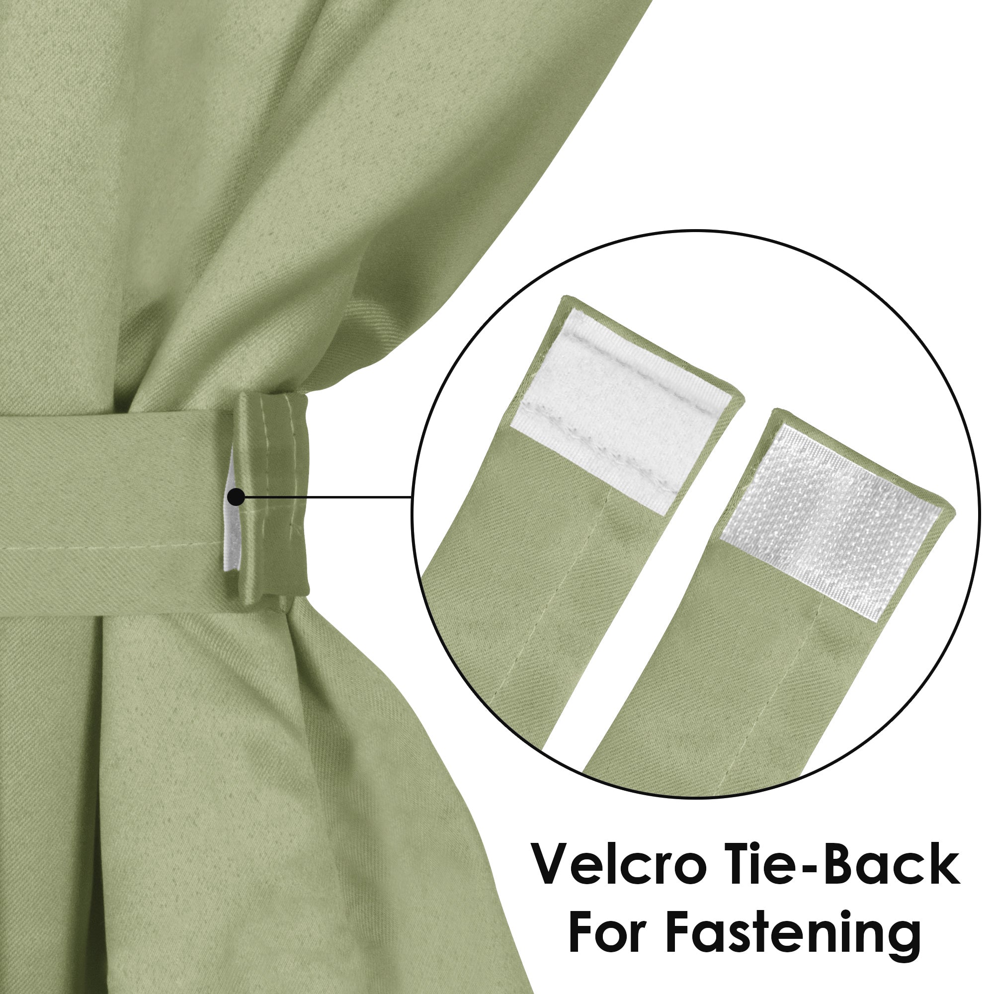 2 Pcs Green Blackout Faux Silk Room Darkening Window/Door/Semi Long Door/Long Door Curtains