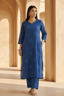 3d Chikankari pure chanderi Set - Chikankari official