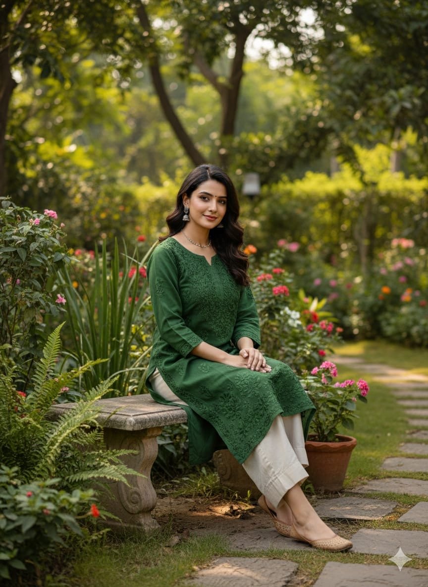 3d Embroidery Rayon Soft and Heavy Kurta - Chikankari official