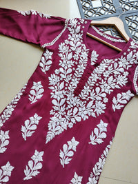 3D heavy Work Modal pure Cotton kurta - Chikankari official