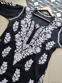 3D heavy Work Modal pure Cotton kurta - Chikankari official