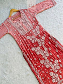 3d Jasmin Muslin Kurti - Chikankari official