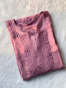 3D luxe viscose Kurti - Chikankari official