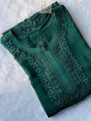 3D luxe viscose Kurti - Chikankari official