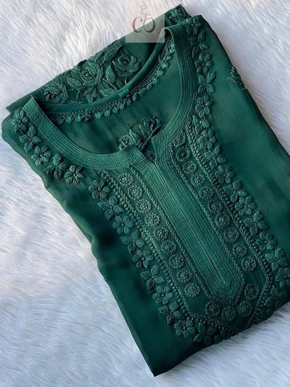 3D luxe viscose Kurti - Chikankari official