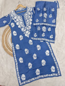 3D Modal CottonSatin Set - Chikankari official