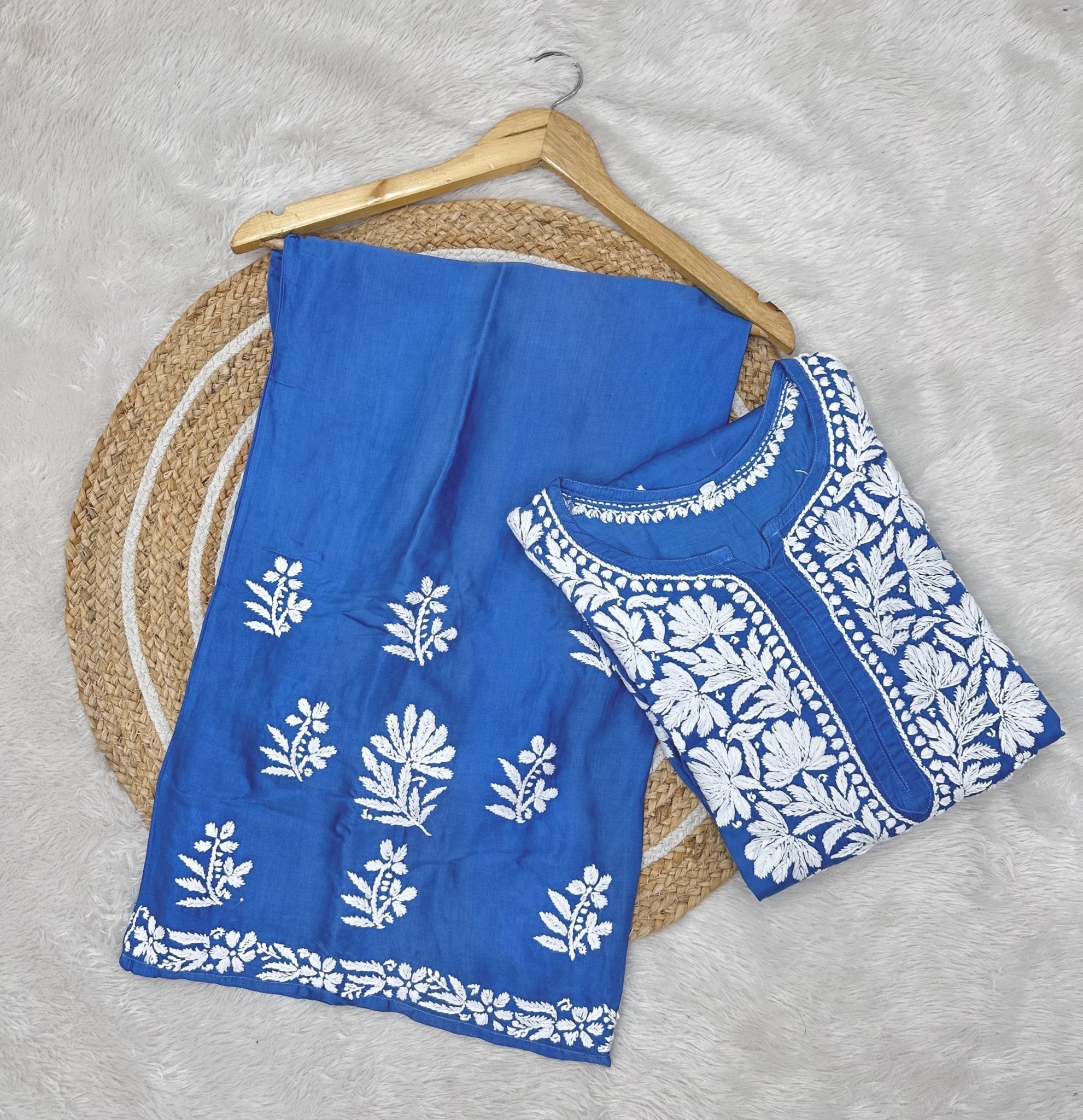 3D Modal CottonSatin Set - Chikankari official