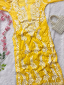 3D Muslin Batson Edition Kurta - Chikankari official