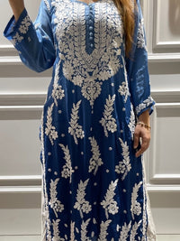 3D Muslin Batson Edition Kurta - Chikankari official