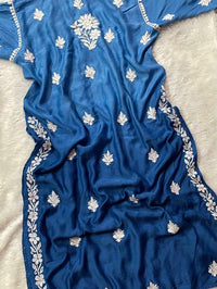 3D Muslin Batson Edition Kurta - Chikankari official