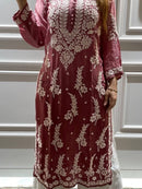 3D Muslin Batson Edition Kurta - Chikankari official