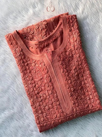 3D Viscose Kurta for a Luxurious Look - Chikankari official