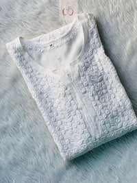3D Viscose Kurta for a Luxurious Look - Chikankari official