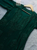3D Viscose Luxe Kurtis - Chikankari official