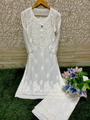 3d Work Heavy Silk Rayon Combo - Chikankari official