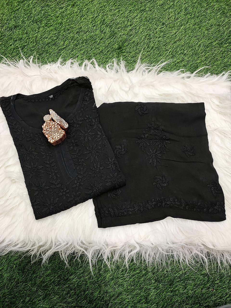 3d Worked Chikankari Co - ord set - Chikankari official