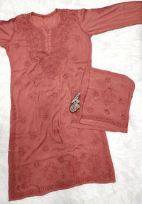 3d Worked Chikankari Co - ord set - Chikankari official