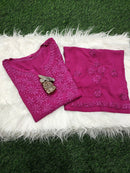 3d Worked Chikankari Co - ord set - Chikankari official