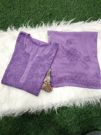 3d Worked Chikankari Co - ord set - Chikankari official