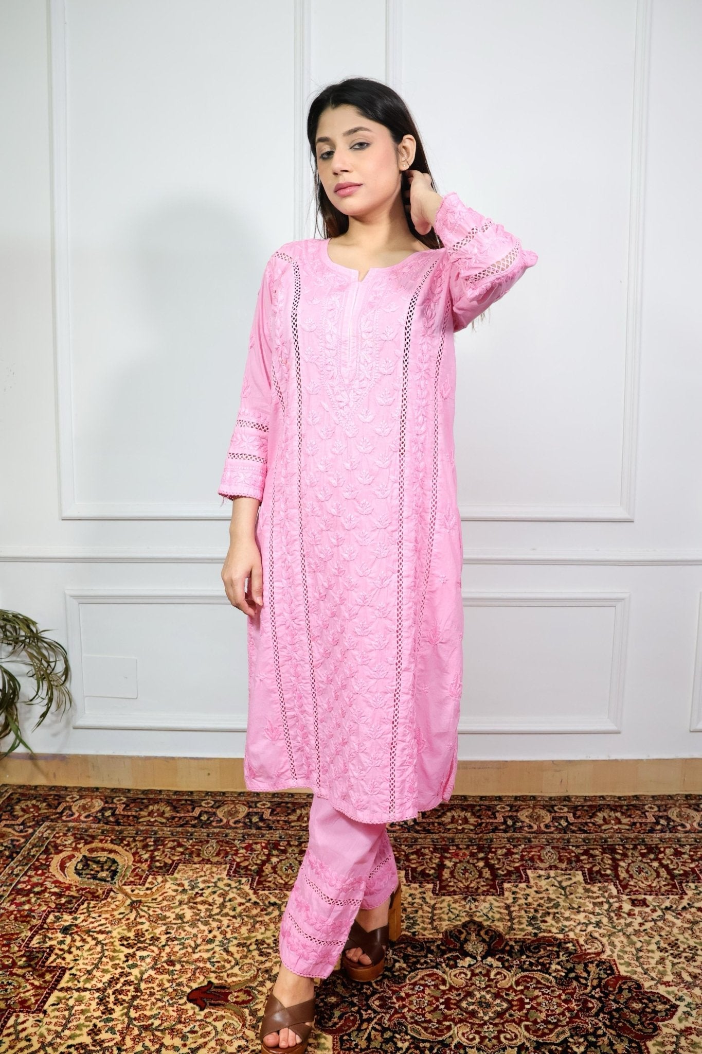 3D Worked mul Mul Chikankari Combo - Chikankari official