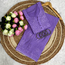 Dobby cotton embroidered tone to tone set