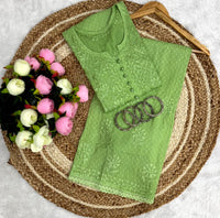 Ghasspatti Hand work kurta plazzo