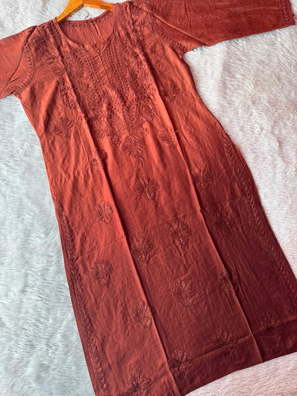 Chanderi Ombre long Soft Kurta