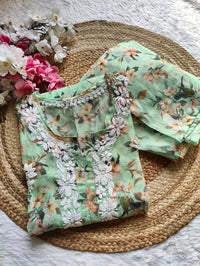 Organza Printed Kurta Plazzo set