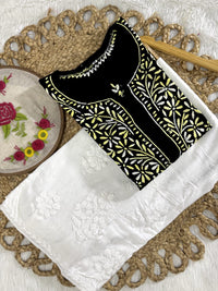 Dual Threaded Shades Rayon Kurta with Plazzo