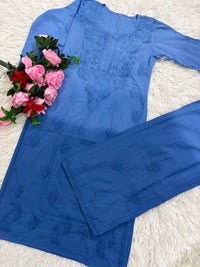 Rangrez Ombre Chikankari 2pc Rayon Soft Set