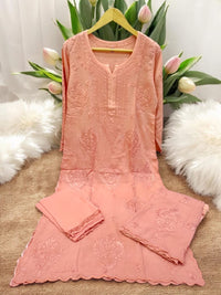 Beautiful Cut Work Modal Co-Ord Set with Dupatta