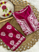 Modal big Buta embroidered Kurta & Plazzo