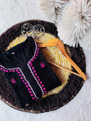 Black Side border Modal kurta