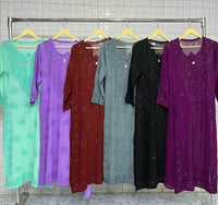 Small Sizes Viscose Muqaish Chikankari