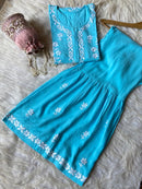 Rayon Soft Chikankari Gharara Set