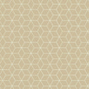 2 Pcs Blackout Foil Beige & Golden Hexagon Window/Door/Long Door Curtains