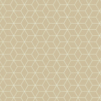 2 Pcs Blackout Foil Beige & Golden Hexagon Window/Door/Long Door Curtains