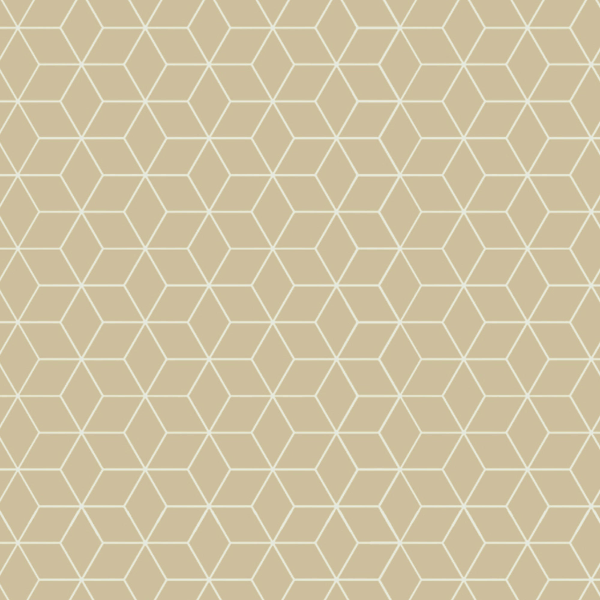 2 Pcs Blackout Foil Beige & Golden Hexagon Window/Door/Long Door Curtains