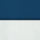 2 Pcs Blue-Silver Blackout Gold Faux Silk Room Darkening Door Curtains, 7 Ft