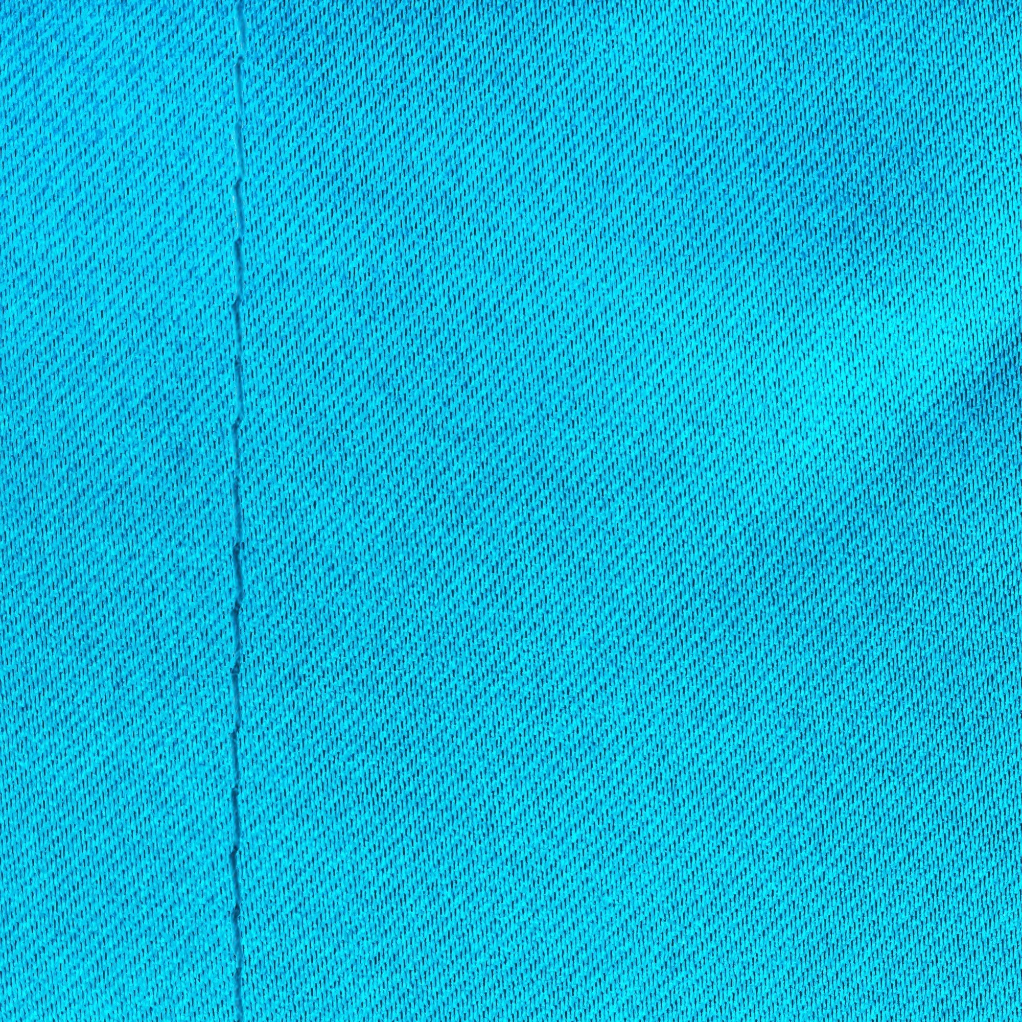 2 Pcs Blue Blackout Faux Silk Room Darkening Window/Door/Long Door Curtains