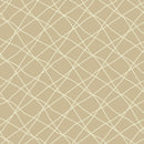 2 Pcs Blackout Foil Beige & Golden Criss Cross Window/Door/Long Door Curtains