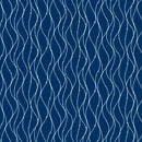 2 Pcs Blackout Foil Blue & Silver Curvy Line Dots Window/Door/Long Door Curtains