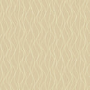 2 Pcs Blackout Foil Beige & Golden Curvy Line Dots Window/Door/Long Door Curtains