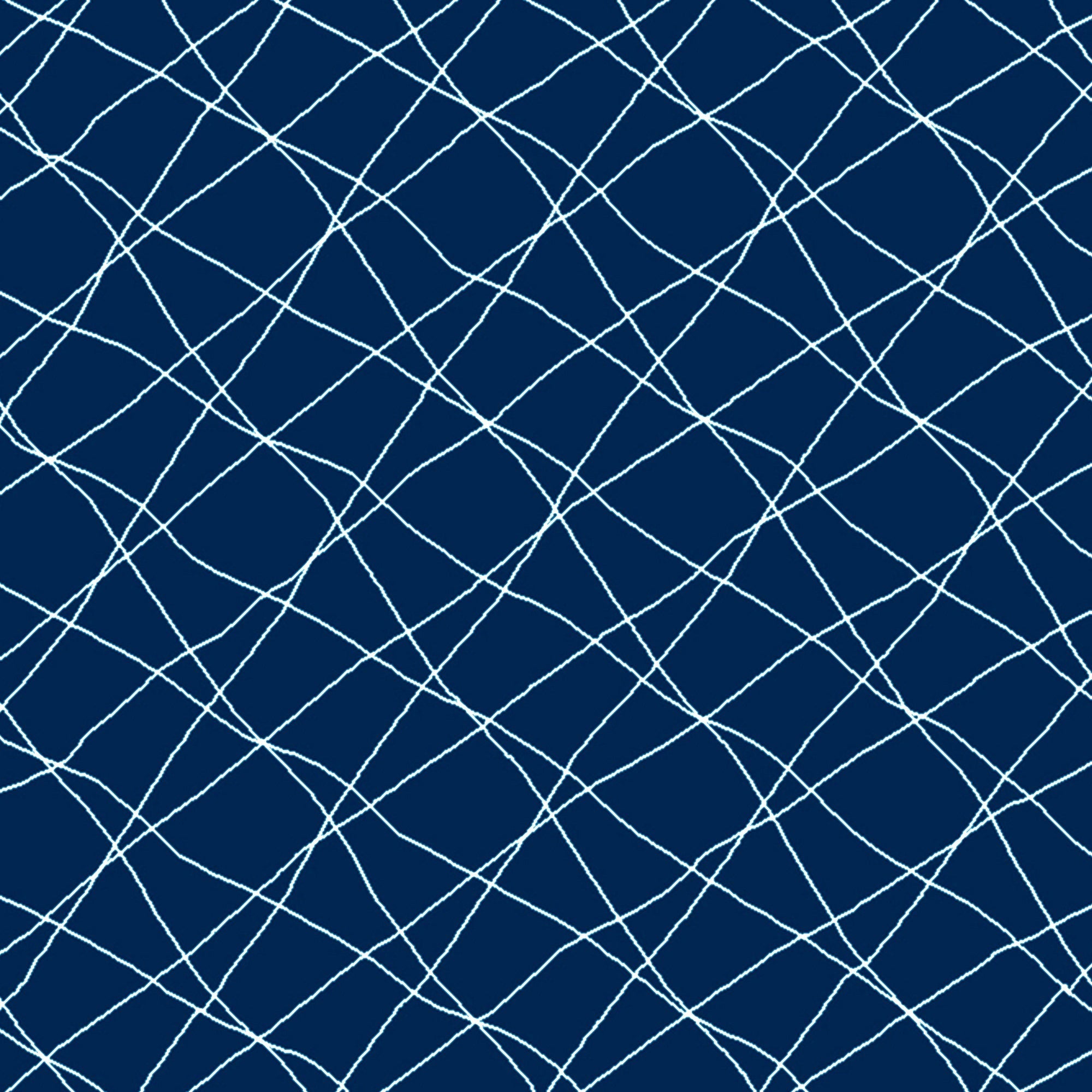 2 Pcs Blackout Foil Blue & Silver Criss Cross Window/Door/Long Door Curtains