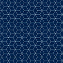 2 Pcs Blackout Foil Blue & Silver Hexagon Window/Door/Long Door Curtains