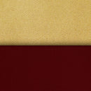 2 Pcs Maroon-Gold Blackout Gold Faux Silk Room Darkening Door Curtains, 7 Ft