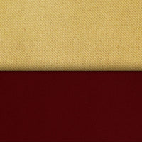2 Pcs Maroon-Gold Blackout Gold Faux Silk Room Darkening Door Curtains, 7 Ft