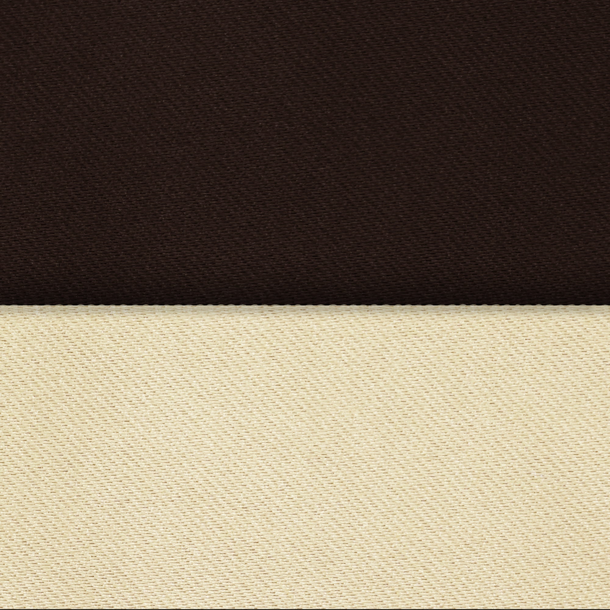 2 Pcs Brown-Beige Blackout Gold Faux Silk Room Darkening Door Curtains, 7 Ft